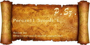 Perczell Szovát névjegykártya